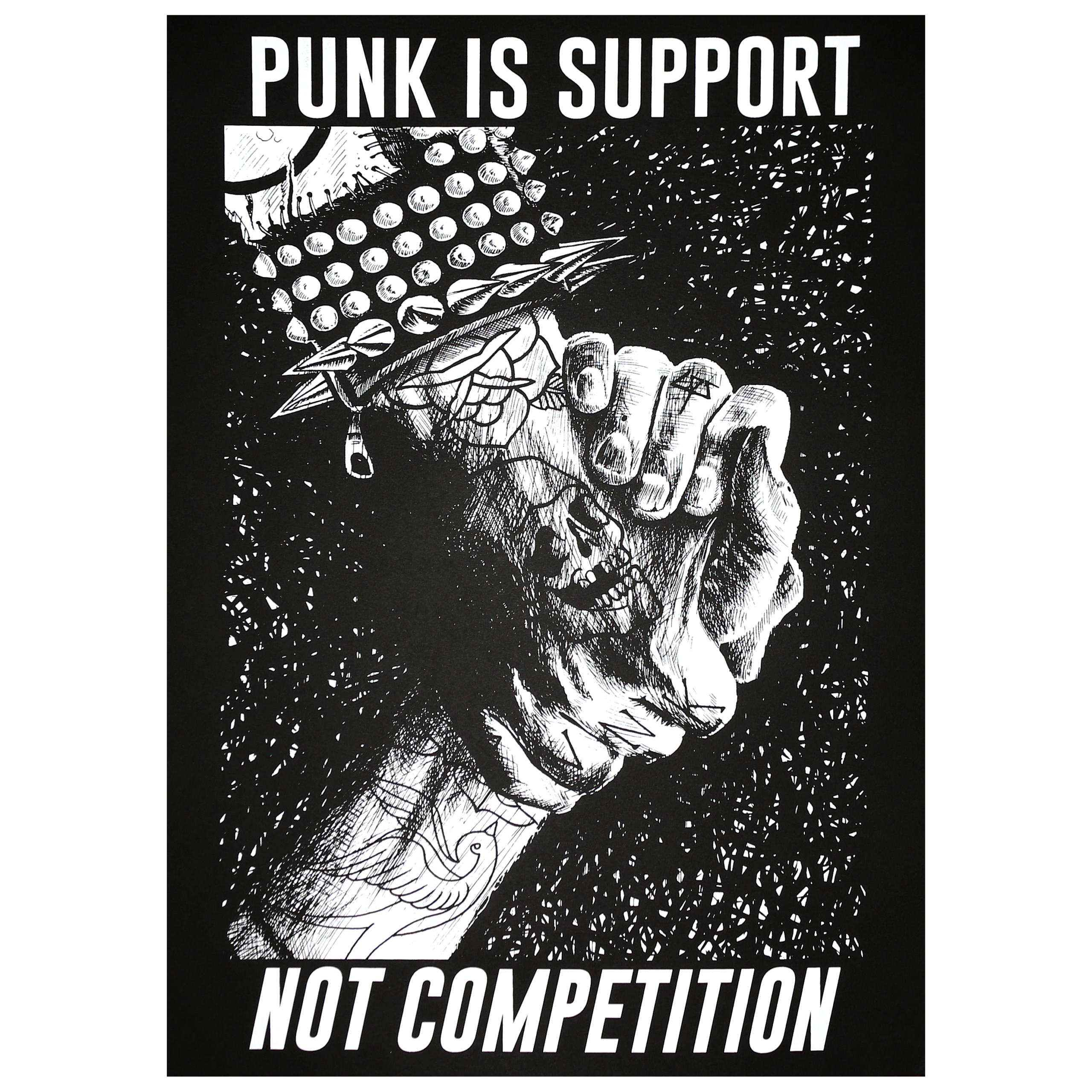 PUNK IS SUPPORT NOT COMPETITION 50x70cm